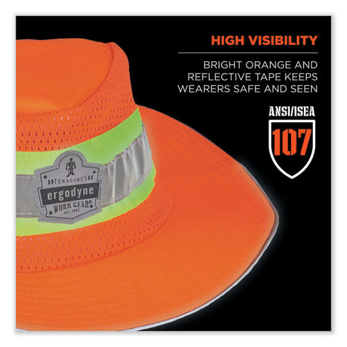 Glowear 8935 Hi-vis Ranger Sun Hat, Polyester, Large/x-large, Orange, Ships In 1-3 Business Days