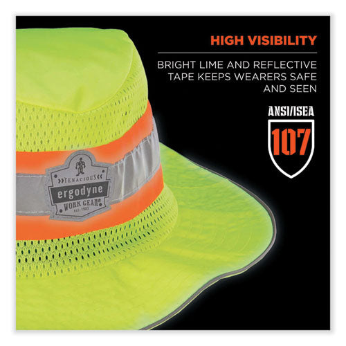 Glowear 8935 Hi-vis Ranger Sun Hat, Polyester, Small/medium, Lime, Ships In 1-3 Business Days