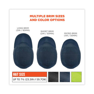 Skullerz 8955 Lightweight Bump Cap Hat, Micro Brim, Navy, Ships In 1-3 Business Days