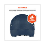 Load image into Gallery viewer, Skullerz 8965 Lightweight Bump Cap Hat With Led Lighting, Long Brim, Navy, Ships In 1-3 Business Days
