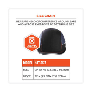 Skullerz 8950xl Xl Bump Cap Hat, Long Brim, Black, Ships In 1-3 Business Days