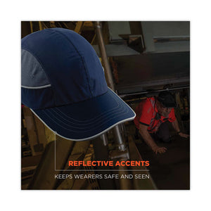Skullerz 8950xl Xl Bump Cap Hat, Long Brim, Navy, Ships In 1-3 Business Days