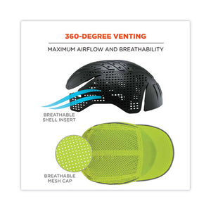 Skullerz 8955 Lightweight Bump Cap Hat, Short Brim Lime, Ships In 1-3 Business Days