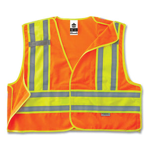 Glowear 8245psv Class 2 Public Safety Vest, Polyester, 2x-large/3x-large, Orange, Ships In 1-3 Business Days