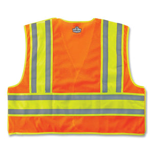 Glowear 8245psv Class 2 Public Safety Vest, Polyester, 4x-large/5x-large, Orange, Ships In 1-3 Business Days