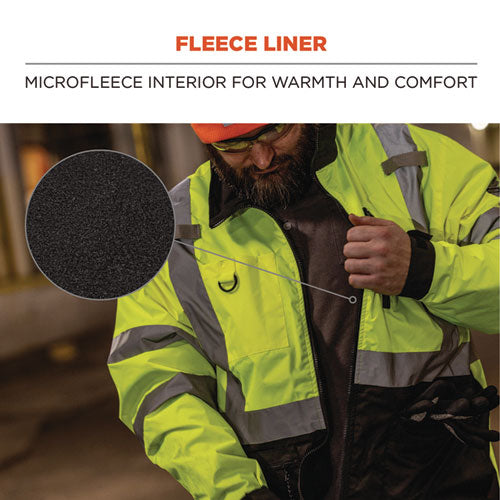 Glowear 8351 Class 3 Hi-vis Windbreaker Water-resistant Jacket, 3x-large, Lime, Ships In 1-3 Business Days