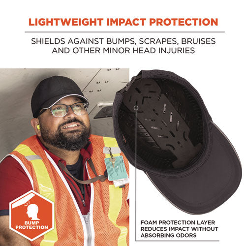 Skullerz 8947 Lightweight Baseball Hat And Bump Cap Insert, Medium/large, Black, Ships In 1-3 Business Days