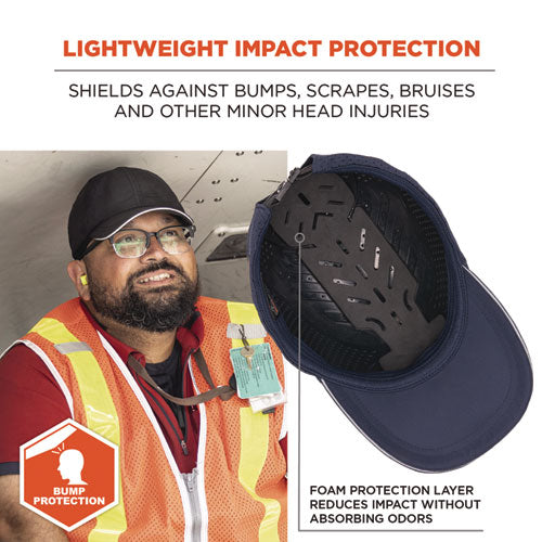 Skullerz 8947 Lightweight Baseball Hat And Bump Cap Insert, X-small/small, Navy, Ships In 1-3 Business Days