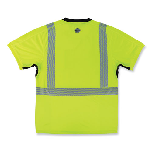Glowear 8283bk Class 2 Lightweight Performance Hi-vis T-shirt, Polyester, Small, Lime, Ships In 1-3 Business Days