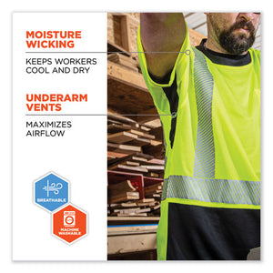 Glowear 8283bk Class 2 Lightweight Performance Hi-vis T-shirt, Polyester, Small, Lime, Ships In 1-3 Business Days