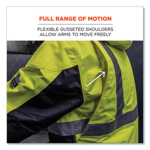 Glowear 8275 Class 2 Heavy-duty Hi-vis Workwear Sherpa Lined Jacket, X-large, Lime, Ships In 1-3 Business Days