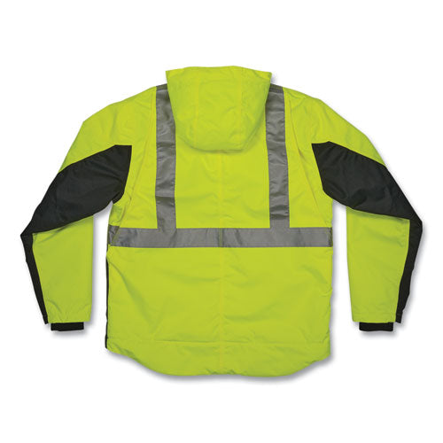 Glowear 8275 Class 2 Heavy-duty Hi-vis Workwear Sherpa Lined Jacket, X-large, Lime, Ships In 1-3 Business Days