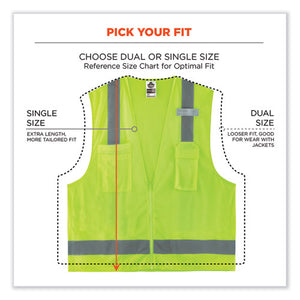 Glowear 8249z Class 2 Economy Surveyors Zipper Vest, Polyester, Small/medium, Lime, Ships In 1-3 Business Days