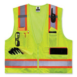 Load image into Gallery viewer, Glowear 8248z Class 2 Two-tone Surveyors Zipper Vest, Polyester, Large/x-large, Lime, Ships In 1-3 Business Days
