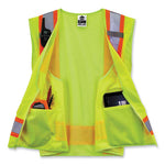 Load image into Gallery viewer, Glowear 8248z Class 2 Two-tone Surveyors Zipper Vest, Polyester, Large/x-large, Lime, Ships In 1-3 Business Days
