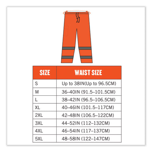 Glowear 8915 Class E Hi-vis Rain Pants, X-large, Orange, Ships In 1-3 Business Days