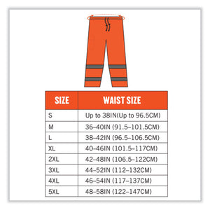 Glowear 8915 Class E Hi-vis Rain Pants, 2x-large, Orange, Ships In 1-3 Business Days