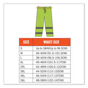 Glowear 8915 Class E Hi-vis Rain Pants, Medium, Lime, Ships In 1-3 Business Days