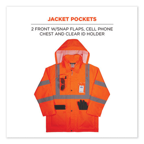 Glowear 8376k Lightweight Hv Rain Suit, X-large, Orange, Ships In 1-3 Business Days