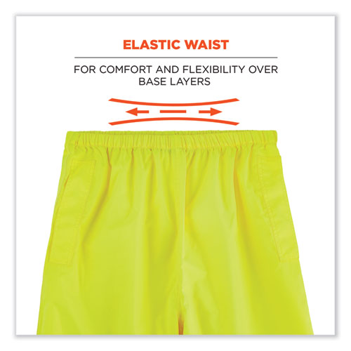 Glowear 8916 Class E Lightweight Hi-vis Rain Pants, 4x-large, Lime, Ships In 1-3 Business Days