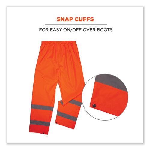 Glowear 8916 Class E Lightweight Hi-vis Rain Pants, X-large, Orange, Ships In 1-3 Business Days