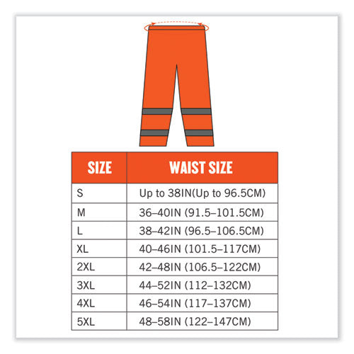 Glowear 8916 Class E Lightweight Hi-vis Rain Pants, 3x-large, Orange, Ships In 1-3 Business Days