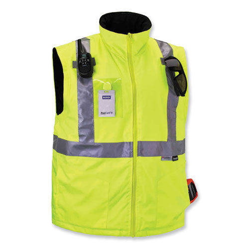 Glowear 8287 Class 2 Hi-vis Jacket With Removable Sleeves, Large, Lime, Ships In 1-3 Business Days