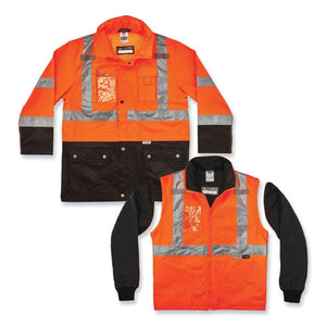 GloWear 8388 Class 3/2 Hi-Vis Thermal Jacket Kit, Large, Orange, Ships in 1-3 Business Days