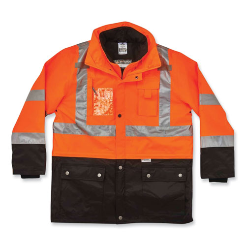 Glowear 8388 Class 3/2 Hi-vis Thermal Jacket Kit, 5x-large, Orange, Ships In 1-3 Business Days