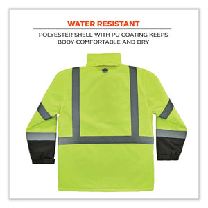 Glowear 8384 Class 3 Hi-vis Quilted Thermal Parka, Medium, Lime, Ships In 1-3 Business Days