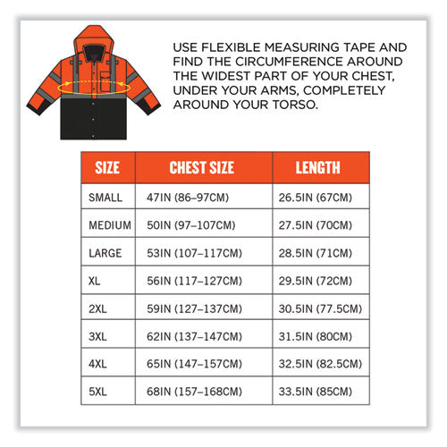 Glowear 8381 Class 3 Hi-vis 4-in-1 Quilted Bomber Jacket, Orange, Medium, Ships In 1-3 Business Days