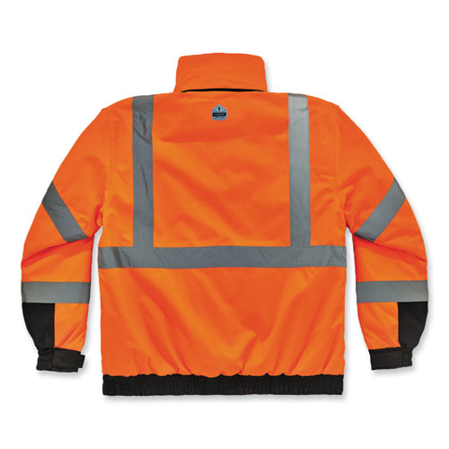 Glowear 8381 Class 3 Hi-vis 4-in-1 Quilted Bomber Jacket, Orange, Medium, Ships In 1-3 Business Days