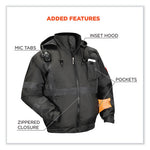 Load image into Gallery viewer, Glowear 8377ev Non-certified Hi-vis Quilted Bomber Jacket, Black, Large, Ships In 1-3 Business Days
