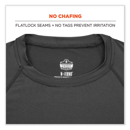 N-ferno 6436 Long Sleeve Lightweight Base Layer Shirt, 2x-large, Black, Ships In 1-3 Business Days