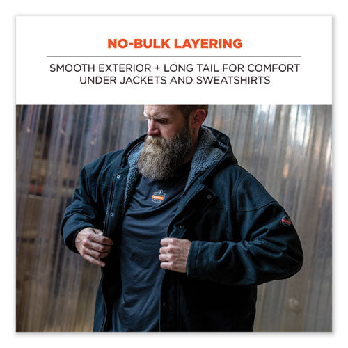 N-ferno 6436 Long Sleeve Lightweight Base Layer Shirt, 3x-large, Black, Ships In 1-3 Business Days