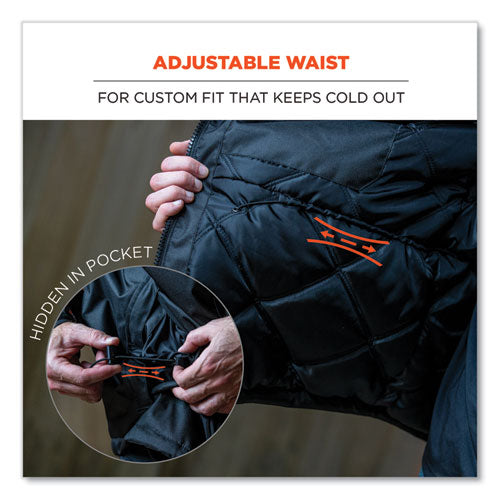 N-ferno 6467 Winter Work Jacket With 300d Polyester Shell, Small, Black, Ships In 1-3 Business Days