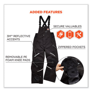 N-ferno 6471 Thermal Bibs With 500d Nylon Shell, Large, Black, Ships In 1-3 Business Days
