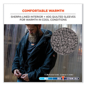 N-ferno 6468 Duck Canvas Work Jacket, 3x-large, Black, Ships In 1-3 Business Days