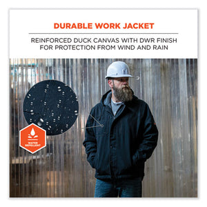 N-ferno 6468 Duck Canvas Work Jacket, 3x-large, Black, Ships In 1-3 Business Days
