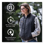 Load image into Gallery viewer, N-ferno 6495 Rechargeable Heated Vest With Battery Power Bank, Fleece/polyester, X-large, Black, Ships In 1-3 Business Days
