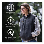 Load image into Gallery viewer, N-ferno 6495 Rechargeable Heated Vest With Battery Power Bank, Fleece/polyester, 2x-large, Black, Ships In 1-3 Business Days
