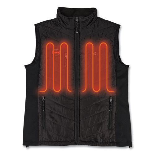 N-ferno 6495 Rechargeable Heated Vest With Battery Power Bank, Fleece/polyester, 3x-large, Black, Ships In 1-3 Business Days