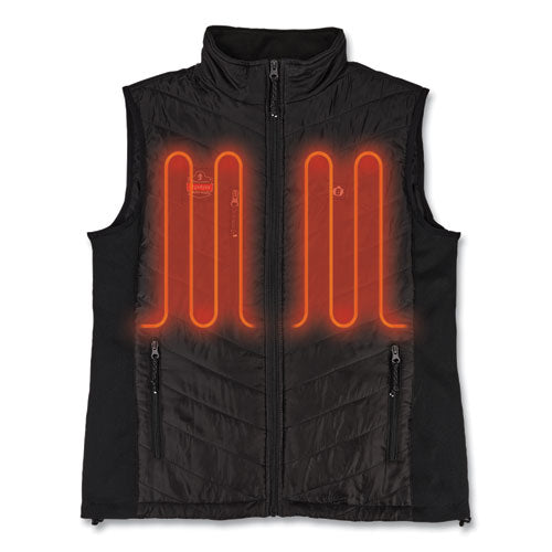 N-ferno 6495 Rechargeable Heated Vest With Battery Power Bank, Fleece/polyester, 4x-large, Black, Ships In 1-3 Business Days