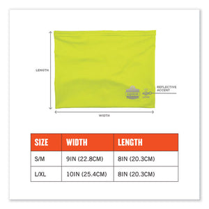 Chill-its 6489 2-layer Cooling Performance Knit Multiband, Polyester/spandex, 2xl/3xl, Hivis Lime, Ships In 1-3 Business Days