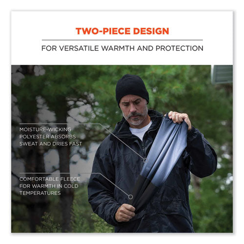 N-ferno 6492 2-piece Thermal Fleece + Poly Multi-band, One Size Fits Most, Light Gray Fade, Ships In 1-3 Business Days