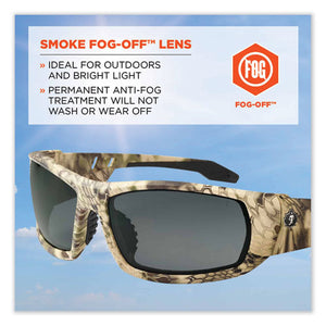 Skullerz Odin Safety Glasses, Kryptek Highlander Nylon Impact Frame, Anti-fog Smoke Polycarb Lens, Ships In 1-3 Business Days