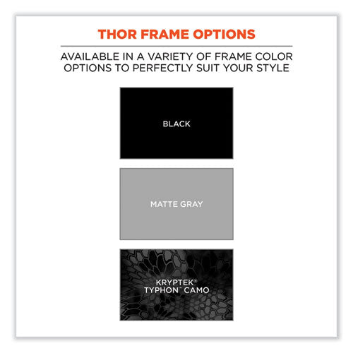 Skullerz Thor Safety Glasses, Black Nylon Impact Frame, Anti-fog Clear Polycarbonate Lens, Ships In 1-3 Business Days