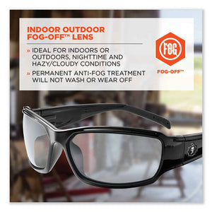 Skullerz Thor Safety Glasses, Black Nylon Impact Frame, Antifog Indoor/outdoor Polycarbonate Lens, Ships In 1-3 Business Days