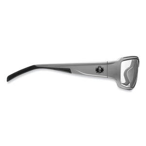 Skullerz Thor Safety Glasses, Matte Gray Nylon Impact Frame, Anti-fog Clear Polycarbonate Lens, Ships In 1-3 Business Days