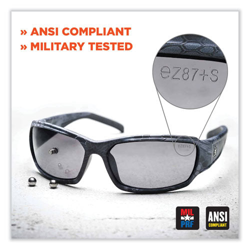 Skullerz Dagr Safety Glasses, Matte Gray Nylon Impact Frame, Indoor/outdoor Polycarbonate Lens, Ships In 1-3 Business Days